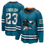 Maglia Hockey San Jose Sharks Oskar Lindblom Home Breakaway Verde