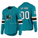 Maglia Hockey San Jose Sharks Personalizzate Platinum Verde