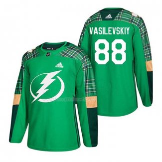 Maglia Hockey Tampa Bay Lightning Andrei Vasilevskiy 2018 Dia de San Patricio Verde