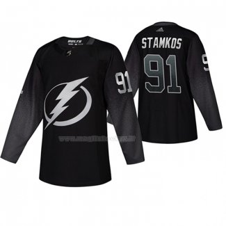 Maglia Hockey Tampa Bay Lightning Steven Stamkos Alternato Nero