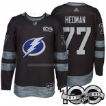 Maglia Hockey Tampa Bay Lightning Victor Hedman 1917-2017 100th Anniversario Nero