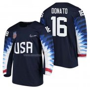 Maglia Hockey USA Ryan Donato 2018 Olympic Blu