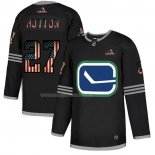 Maglia Hockey Vancouver Canucks Ben Hutton 2020 USA Flag Nero