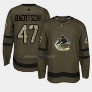 Maglia Hockey Vancouver Canucks Sven Baertschi 2018 Salute To Service Verde Militare