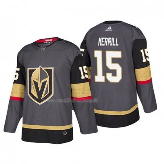 Maglia Hockey Vegas Golden Knights Jon Merrill Home Autentico Giocatore Gris