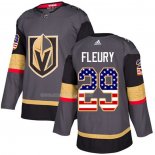 Maglia Hockey Vegas Golden Knights Marc-andre Fleury Home Autenticousa Flag Gris