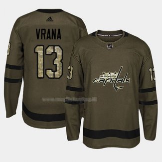 Maglia Hockey Washington Capitals Jakub Vrana 2018 Salute To Service Verde Militare