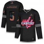 Maglia Hockey Washington Capitals Rod Langway 2020 USA Flag Nero2