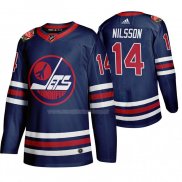 Maglia Hockey Winnipeg Jets Ulf Nilsson Heritage Classic 2019-20 Blu
