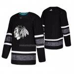 Maglia Hockey 2019 All Star Chicago Blackhawks Blank Nero