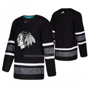 Maglia Hockey 2019 All Star Chicago Blackhawks Blank Nero