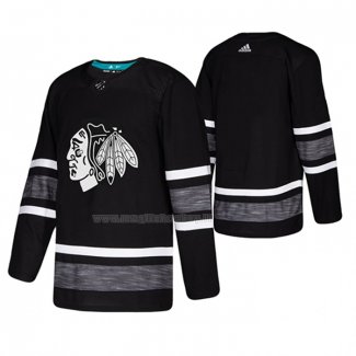 Maglia Hockey 2019 All Star Chicago Blackhawks Blank Nero