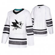 Maglia Hockey 2019 All Star San Jose Sharks Blank Bianco