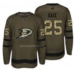 Maglia Hockey Anaheim Ducks Ondrej Kase Salute To Service Verde Militare