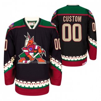 Maglia Hockey Arizona Coyotes Personalizzate Phoenix Heritage Vintage Nero