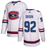 Maglia Hockey Bambino Montreal Canadiens Jonathan Drouin Autentico 2017 100 Classic Bianco