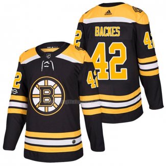 Maglia Hockey Boston Bruins David Backes Home Autentico 2018 Nero
