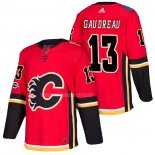 Maglia Hockey Calgary Flames Johnny Gaudreau Autentico Home 2018 Rosso