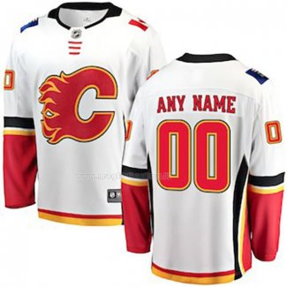 Maglia Hockey Calgary Flames Personalizzate 2018 Bianco