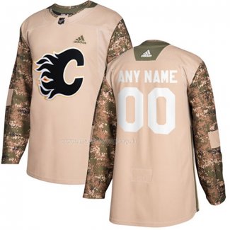 Maglia Hockey Calgary Flames Personalizzate Autentico 2017 Veterans Day Stitched Camuffamento