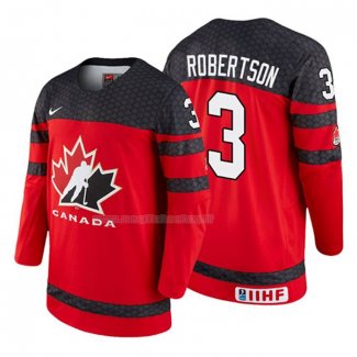 Maglia Hockey Canada Matthew Robertson 2018 Iihf World Championship Giocatore Rosso