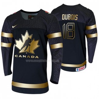 Maglia Hockey Canada Pierre Luc Dubois 2020 Iihf World Junior Championship Golden Edition Limited Nero