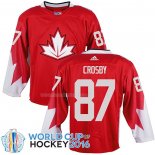 Maglia Hockey Canada Sidney Crosby 2016 World Cup Rosso
