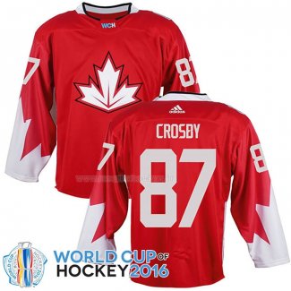 Maglia Hockey Canada Sidney Crosby 2016 World Cup Rosso