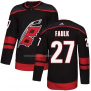 Maglia Hockey Carolina Hurricanes Justin Faulk Autentico Alternato Nero