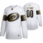 Maglia Hockey Carolina Hurricanes Personalizzate Golden Edition Autentico Bianco