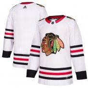 Maglia Hockey Chicago Blackhawks Blank Road Autentico Bianco