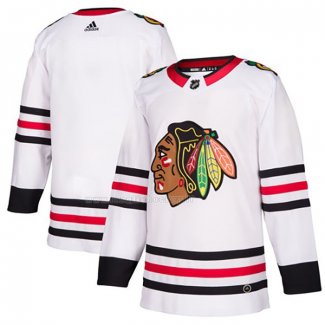 Maglia Hockey Chicago Blackhawks Blank Road Autentico Bianco