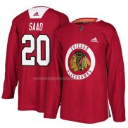 Maglia Hockey Chicago Blackhawks Brandon Saad New Season Practice Rosso