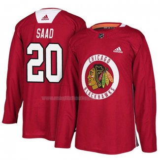 Maglia Hockey Chicago Blackhawks Brandon Saad New Season Practice Rosso