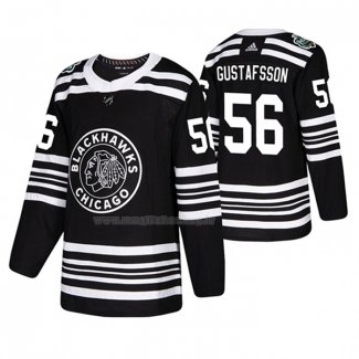 Maglia Hockey Chicago Blackhawks Erik Gustafsson 2019 Winter Classic Nero