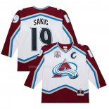 Maglia Hockey Colorado Avalanche Joe Sakic Mitchell & Ness 2000-01 Bianco