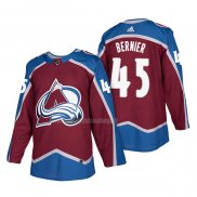Maglia Hockey Colorado Avalanche Jonathan Bernier Autentico Home 2018 Rosso