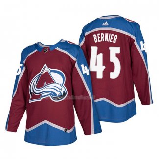 Maglia Hockey Colorado Avalanche Jonathan Bernier Autentico Home 2018 Rosso