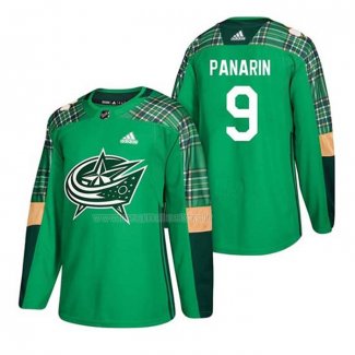 Maglia Hockey Columbus Blue Jackets Artemi Panarin 2018 Dia de San Patricio Verde