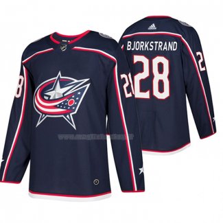 Maglia Hockey Columbus Blue Jackets Oliver Bjorkstrand Home Autentico Blu