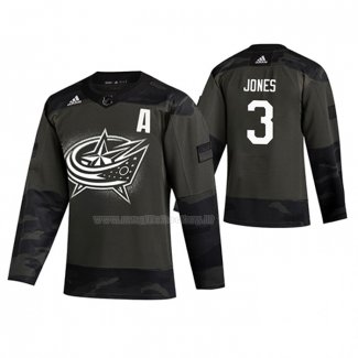 Maglia Hockey Columbus Blue Jackets Seth Jones 2019 Veterans Day Camuffamento