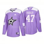Maglia Hockey Dallas Stars Alexander Radulov Autentico 2018 Fights Cancer Viola