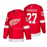 Maglia Hockey Detroit Red Wings Michael Rasmussen Autentico Home 2018 Rosso