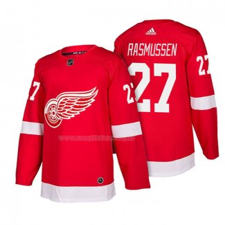 Maglia Hockey Detroit Red Wings Michael Rasmussen Autentico Home 2018 Rosso