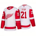 Maglia Hockey Detroit Red Wings Tomas Tatar New Outfitted 2018 Bianco