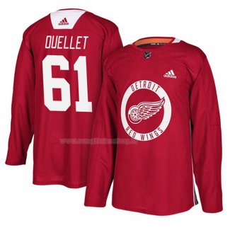 Maglia Hockey Detroit Red Wings Xavier Ouellet New Season Practice Rosso