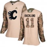 Maglia Hockey Donna Calgary Flames Mikael Backlund Autentico 2017 Veterans Day Camuffamento