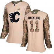 Maglia Hockey Donna Calgary Flames Mikael Backlund Autentico 2017 Veterans Day Camuffamento