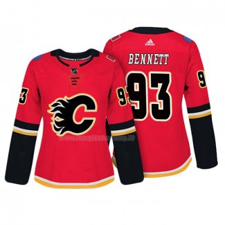 Maglia Hockey Donna Calgary Flames Sam Bennett Autentico Giocatore Rosso