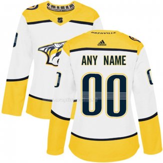 Maglia Hockey Donna Nashville Predators Personalizzate Away Bianco